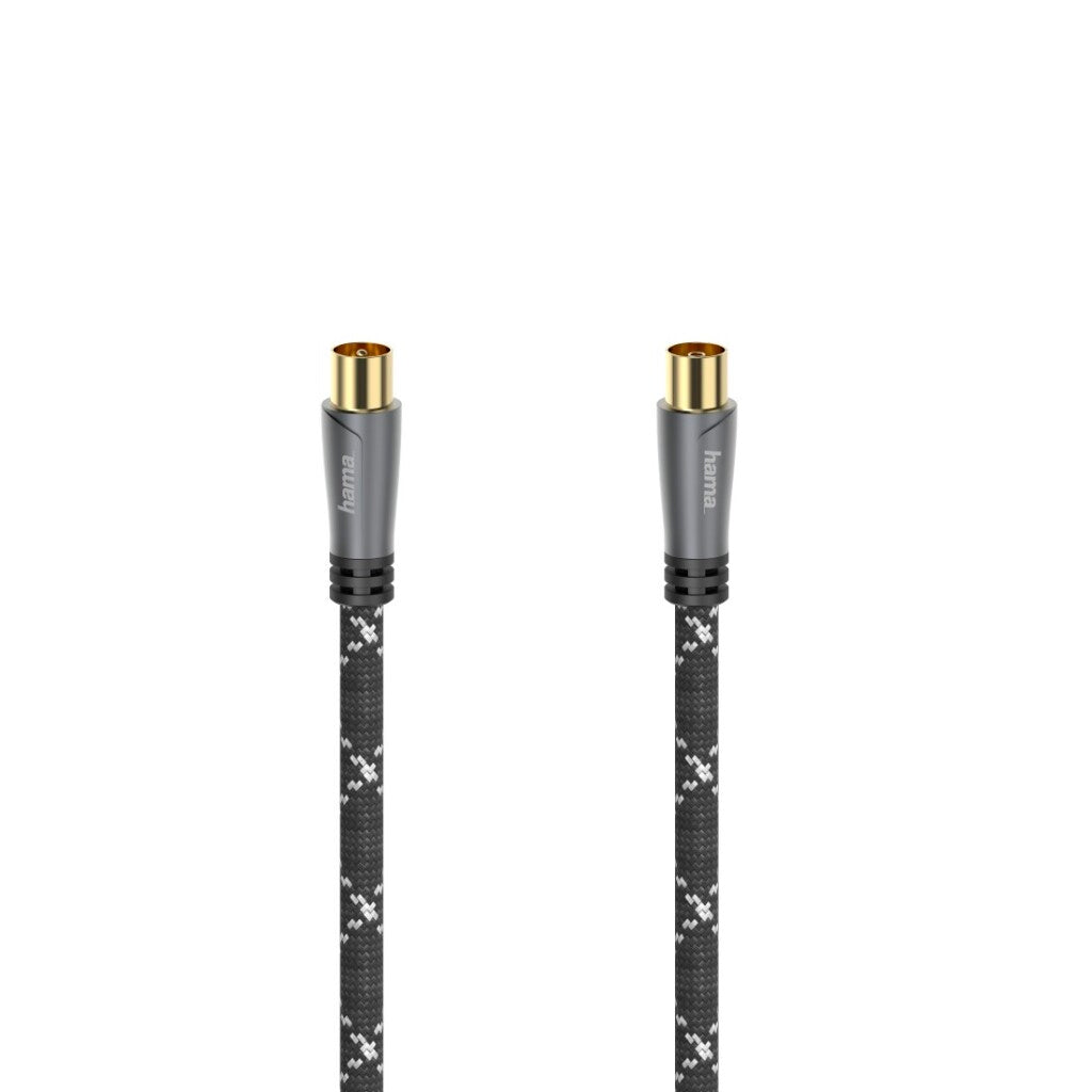 Hama Antenna Cable Coax Plug Gold-Plated Metal 1.5 M 120 dB
