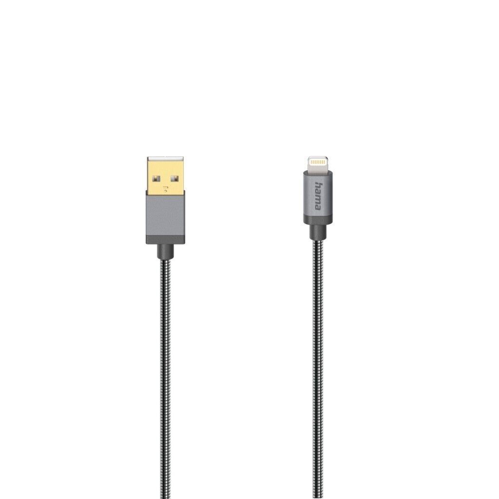 Hama USB Cable for iPhone/iPad with Lightning Connector USB 2.0 Metal 0.75 M