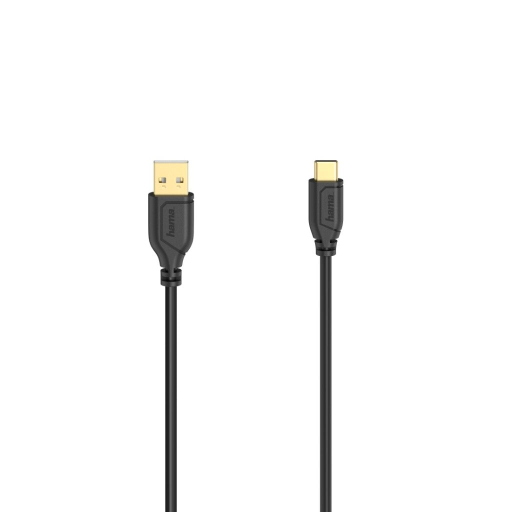 Hama USB-C Cable Flexi-Slim USB 2.0 480 Mbit/s Black 0.75 M