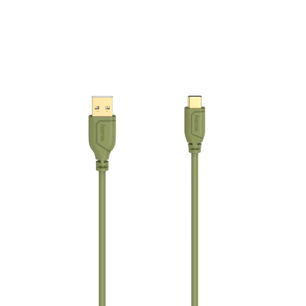 Hama USB-C Cable Flexi-Slim USB 2.0 480 Mbit/s Turtle Green 0.75 M