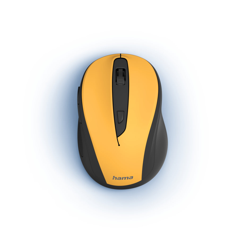 Hama Optical Wireless Mouse 6 Buttons MW-400 V2 Ergo USB-On Signal Yellow