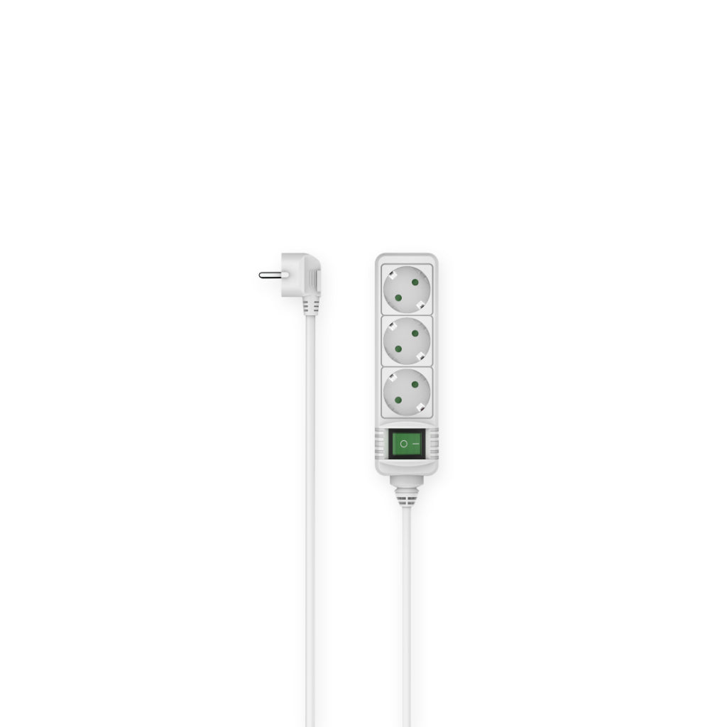 Hama 3-Way Power Strip Switch 1.4 M White