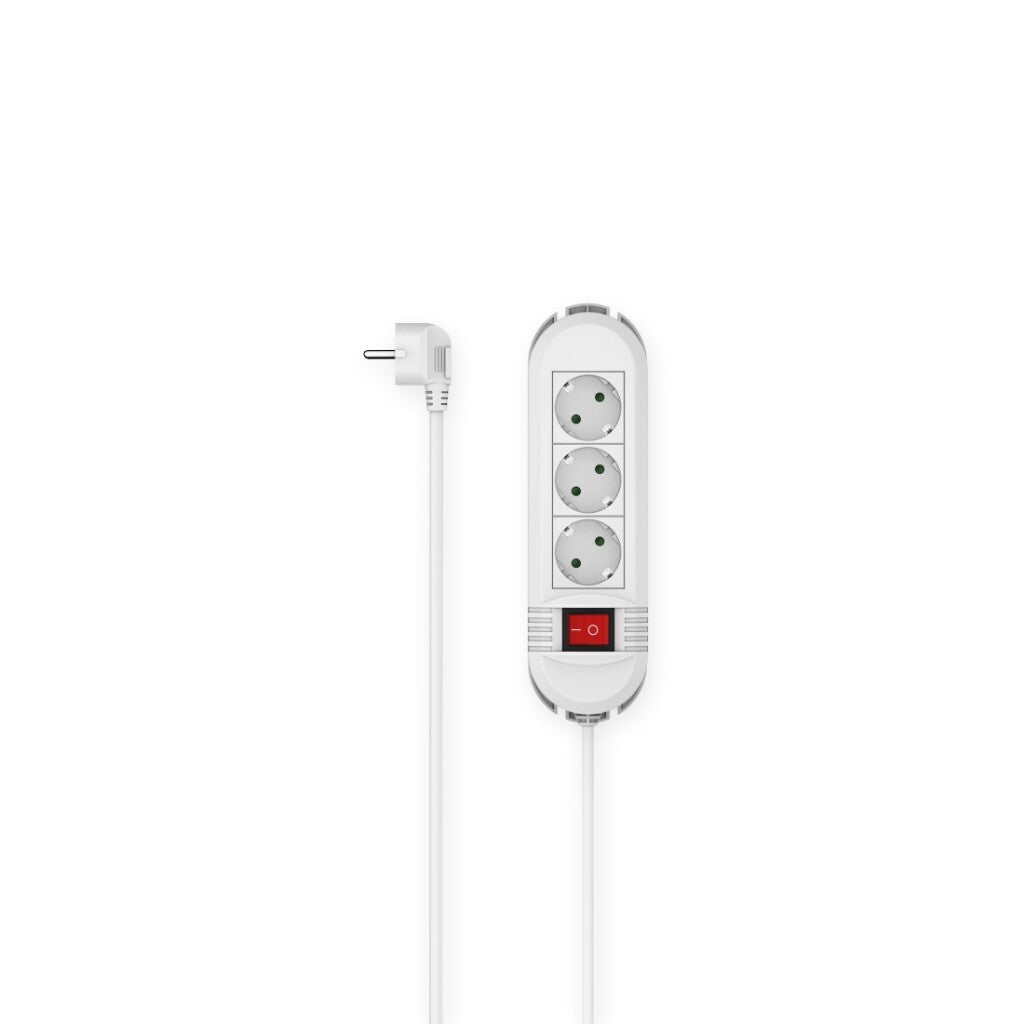 Hama 3-Way Socket Switch Wall Mount 1.5 M White