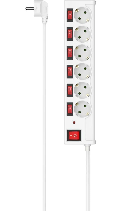 Hama 00223157 Intelligente Steckerleiste 6 AC-Ausgänge 1,4 m 3680 W (00223157) afbeelding 1