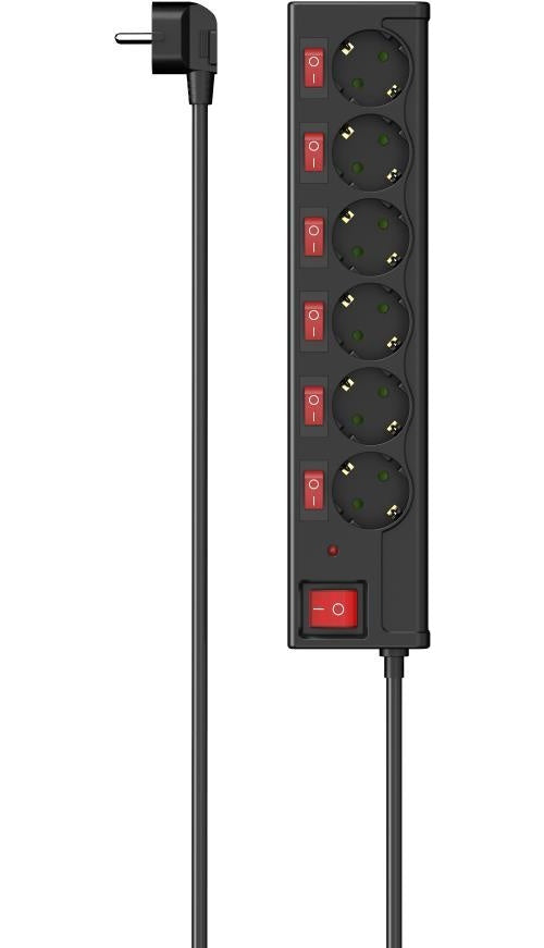 Hama 00223158 Intelligente Steckerleiste 6 AC-Ausgänge 1,4 m 3680 W (00223158) afbeelding 1