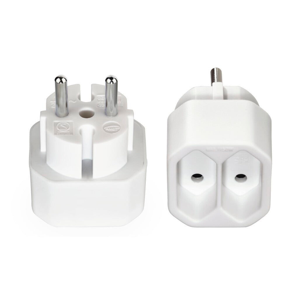 Hama Euro Socket Adapter Double Pack White - 2 Sockets
