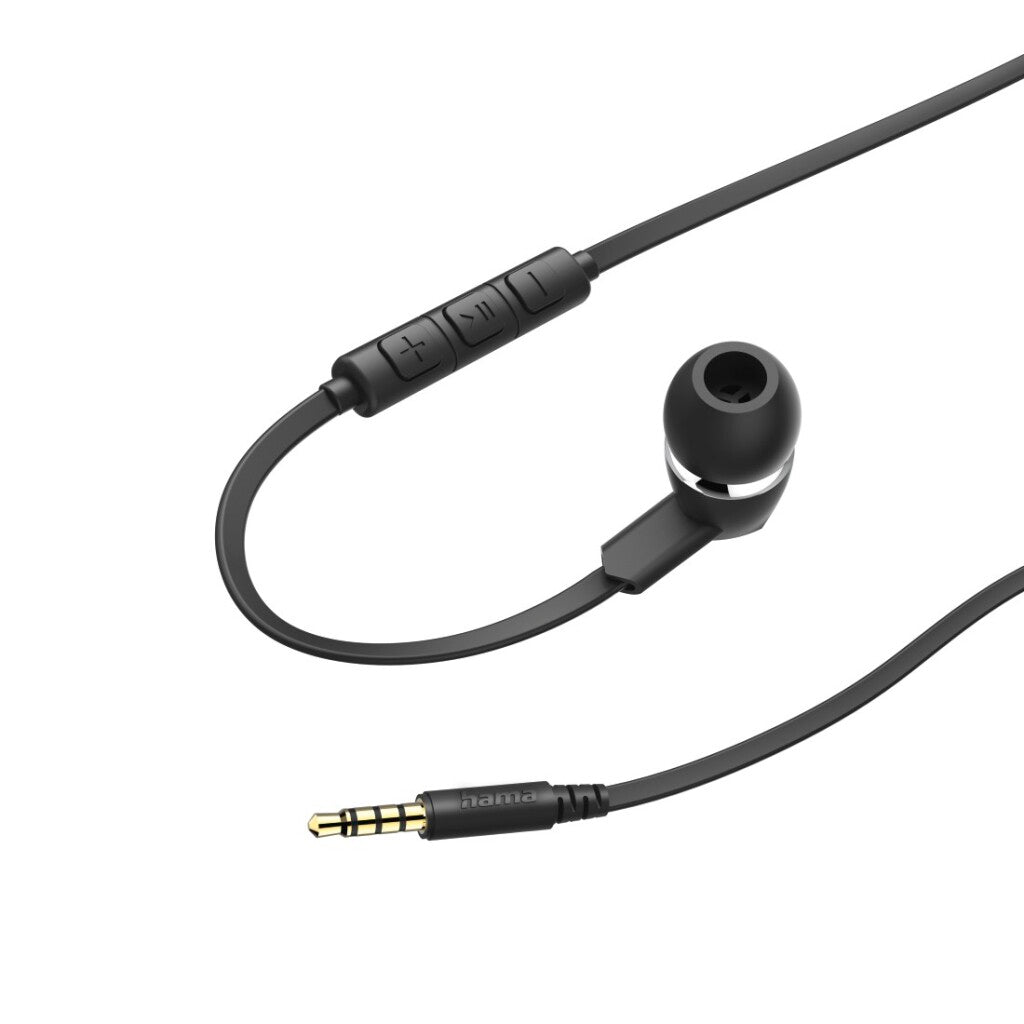 Hama Earbuds Joy In-ear Microphone Flat Cable Black