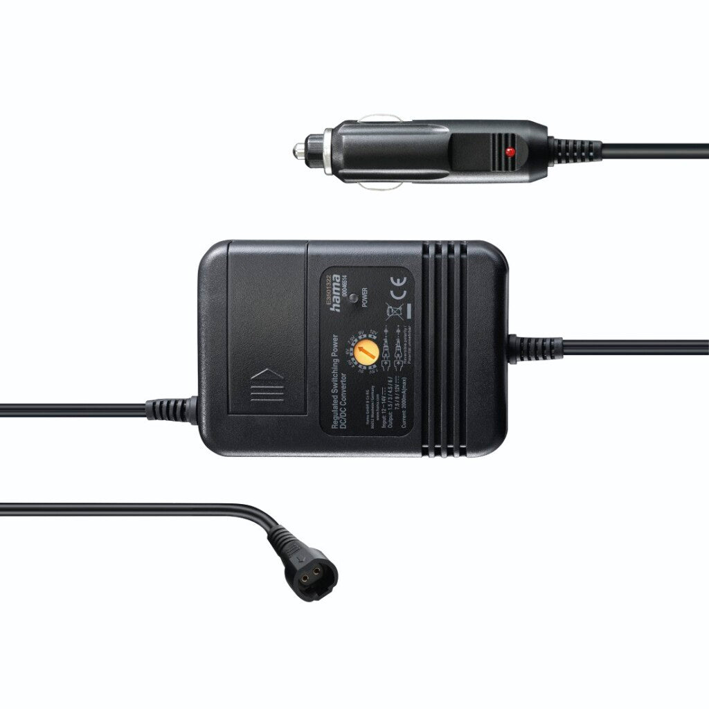 Hama Car Power Adapter Adjustable 2000mA 24W Max 12V