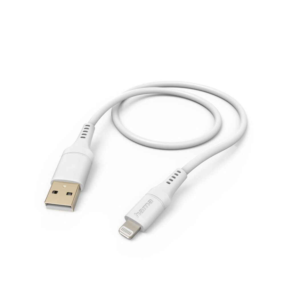 Hama Flexible USB-A - Lightning Charging Cable 1.5 M Silicone White