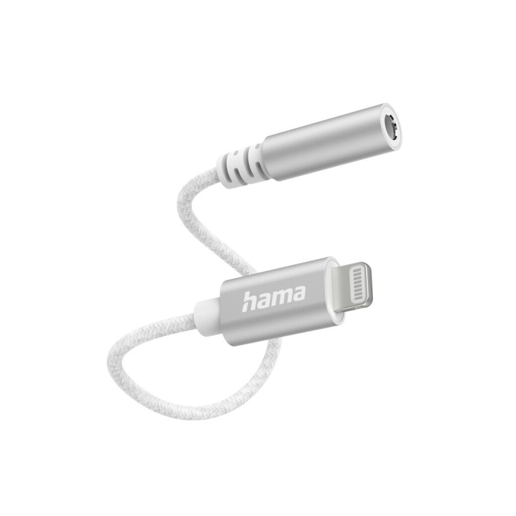 Hama Aux Adapter Lightning – 3.5 mm Jack Connector White