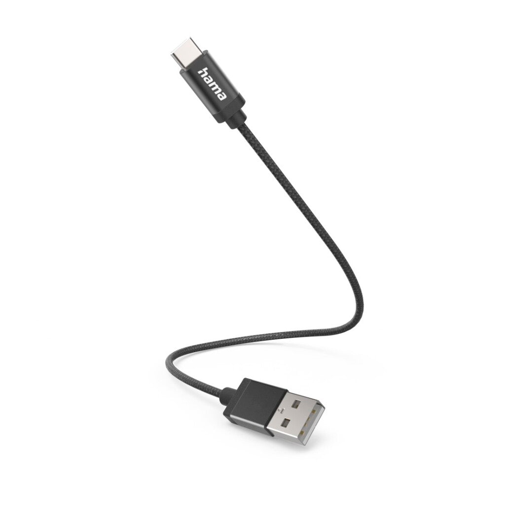 Hama Charging Cable USB-A - USB-C 0.2 M Nylon Black