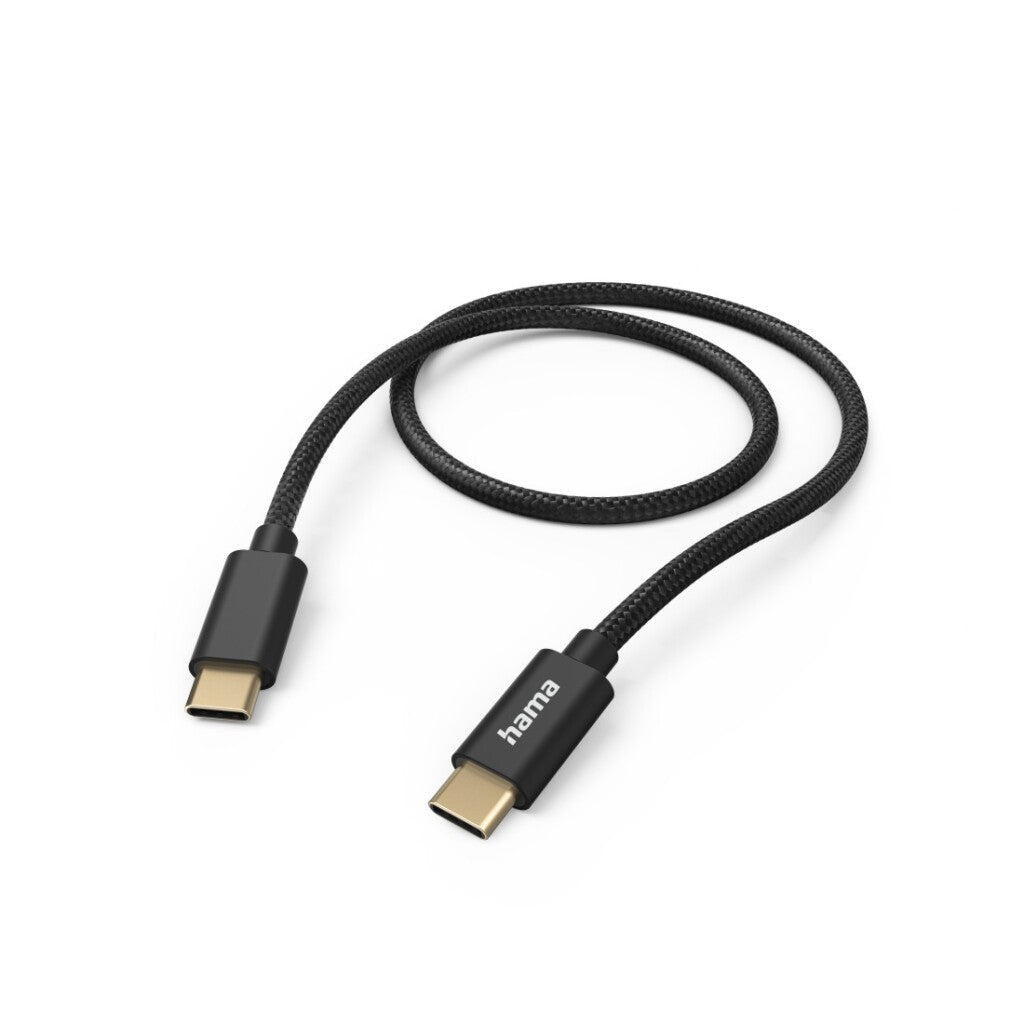 Hama Charging Cable Fabric USB-C - USB-C 1.5 M Nylon Black