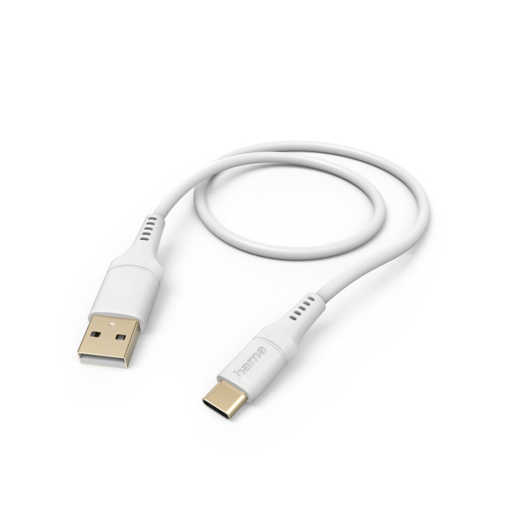 Hama USB-A to USB-C Charging Cable 1.5 M Silicone White