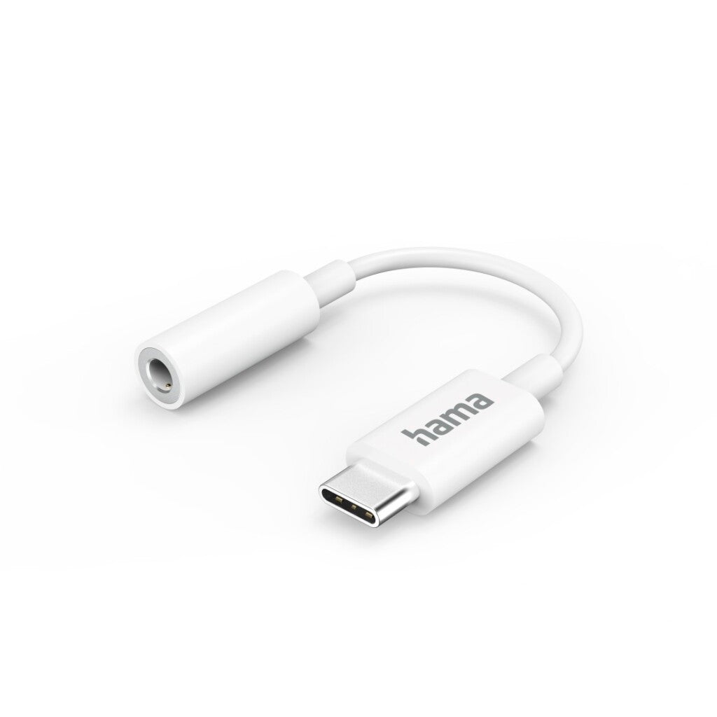 Hama Aux Adapter USB-C – 3.5 mm Jack Connector White