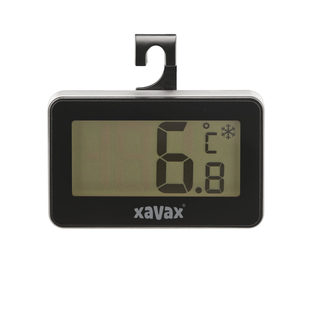 Xavax Digital Thermometer for Refrigerator, Freezer, and Chest Freezer Black