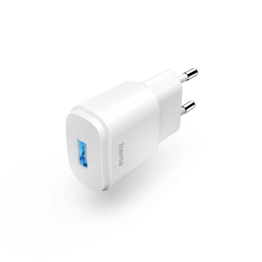 Hama Charger USB-A 6W White - Compact Power Adapter for Smartphones