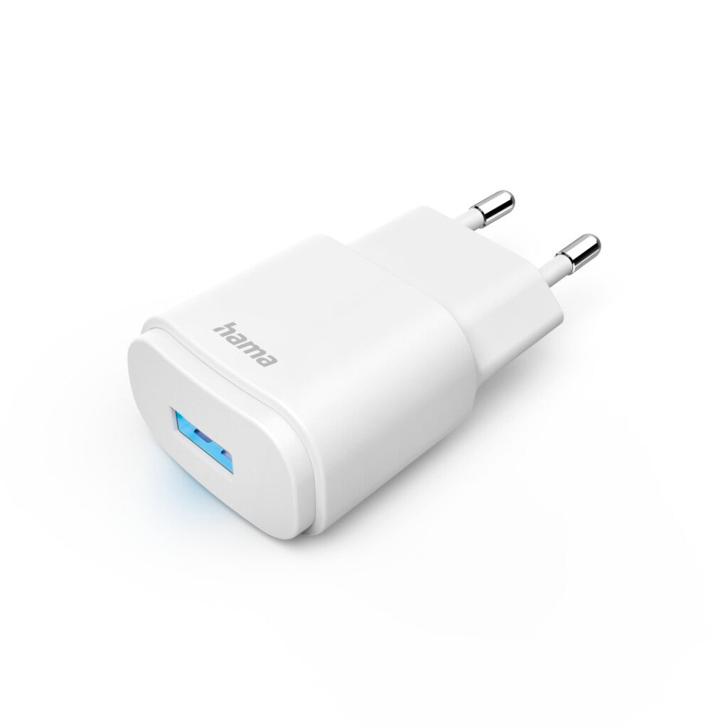Hama Charger USB-A 6W White - Compact Power Adapter for Smartphones