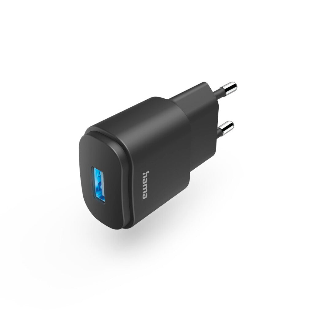 Hama Charger USB-A 6W Black - Compact Power Adapter for Smartphones