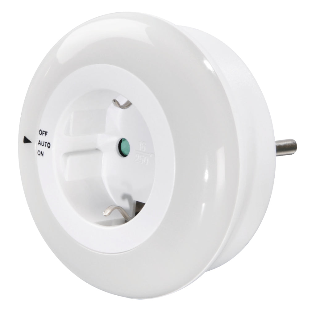 Hama LED night light Circle M. Integrated socket. Light sensor. Touch resistant.