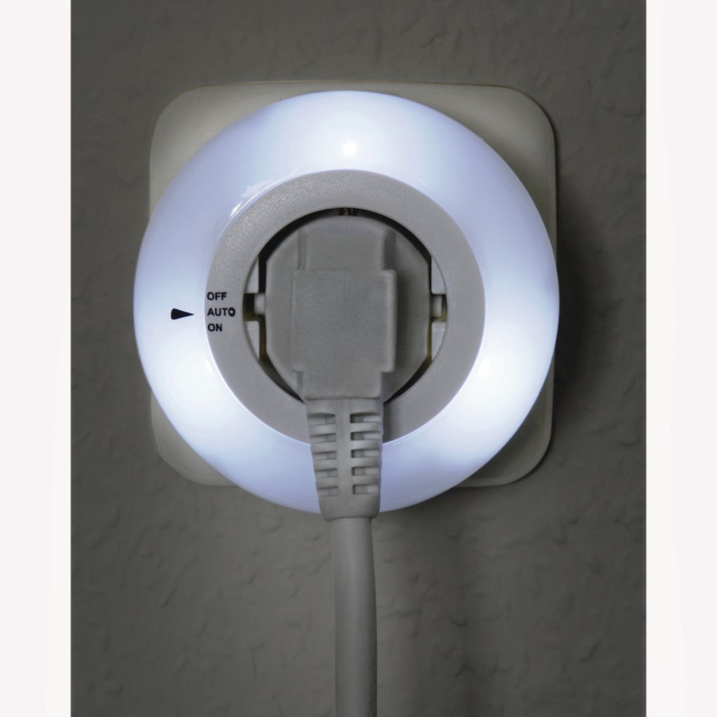 Hama LED night light Circle M. Integrated socket. Light sensor. Touch resistant.
