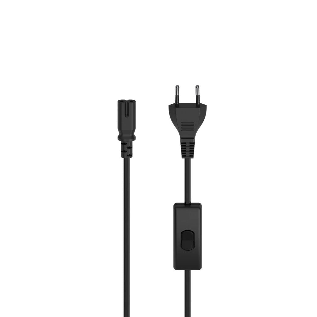 Hama Power Cord with Euro Plug Switch 2-pin 2 M Black
