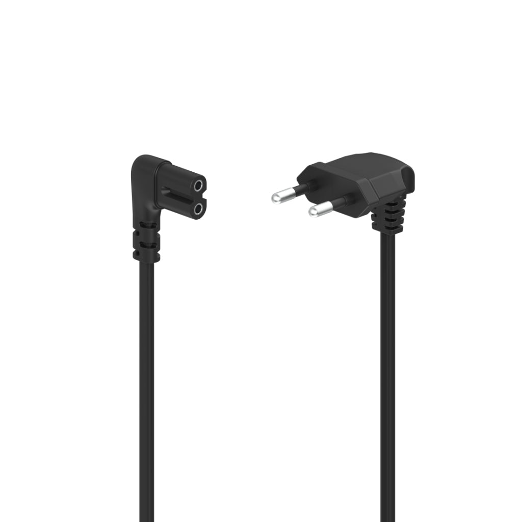 Hama Power Cord Right Angled Euro Plug 5 M Black C7 Groove/C7