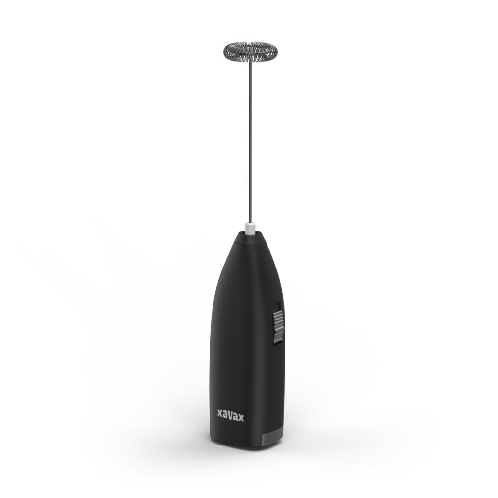 Xavax Electric Milk Frother Handheld Battery Powered Black