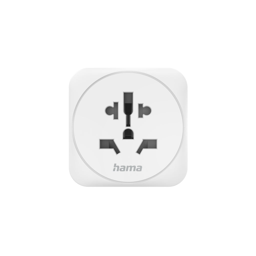 Hama Travel Adapter Type E and F 3-pin Universal World to Europe White