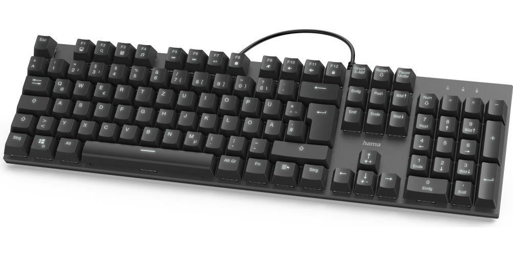 Hama Mechanische Office-Tastatur MKC-650, extralanges Kabel, Schwarz/Anthrazit (00182678) afbeelding 1