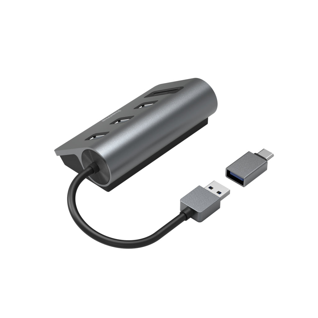 Hama OTG Hub/Card Reader 5-Port 3x USB-A SD MicroSD Incl. USB-C Adapter