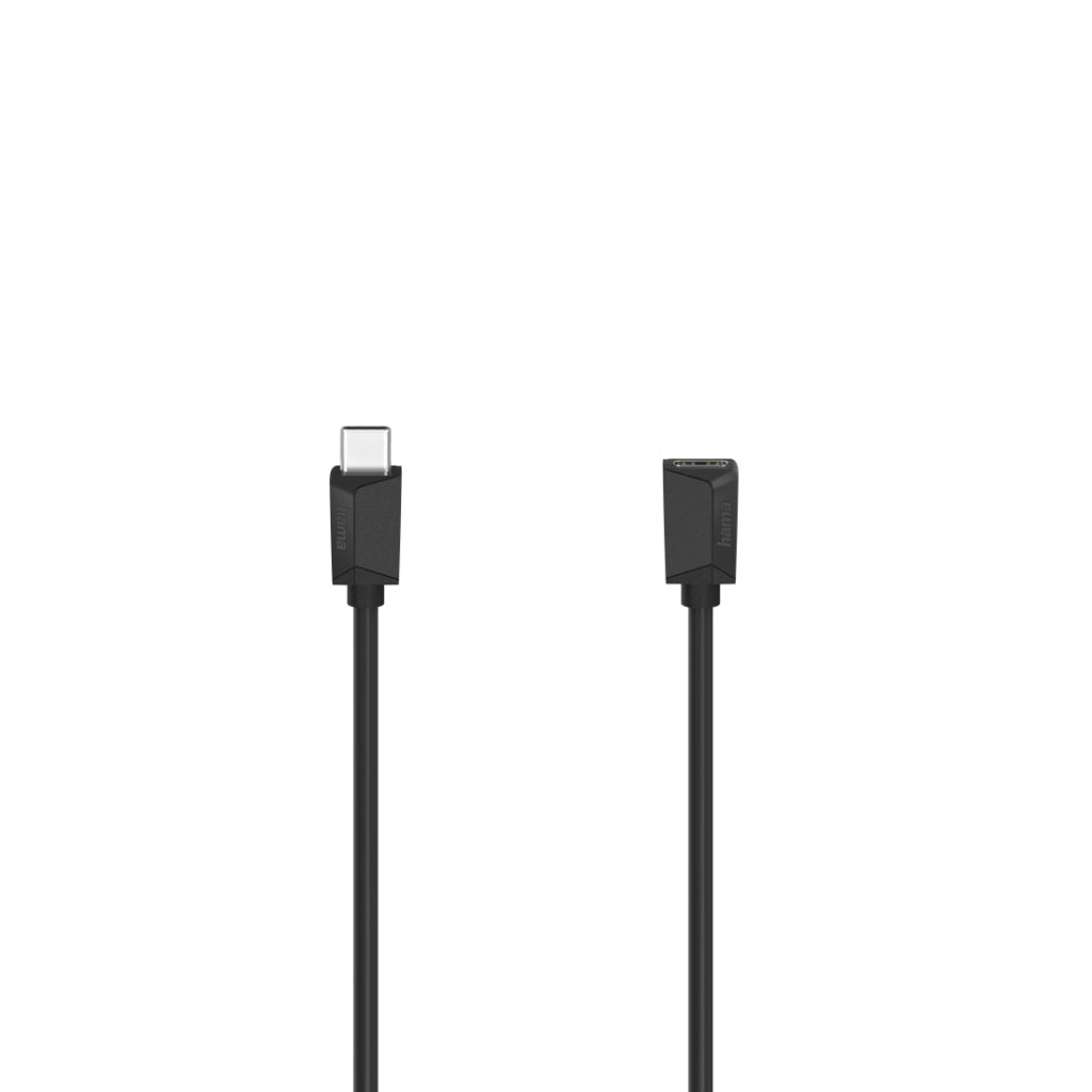 Hama USB C Extension Cable Full-Featured USB 3.2 GEN1 5 Gbit/s 50 cm Black