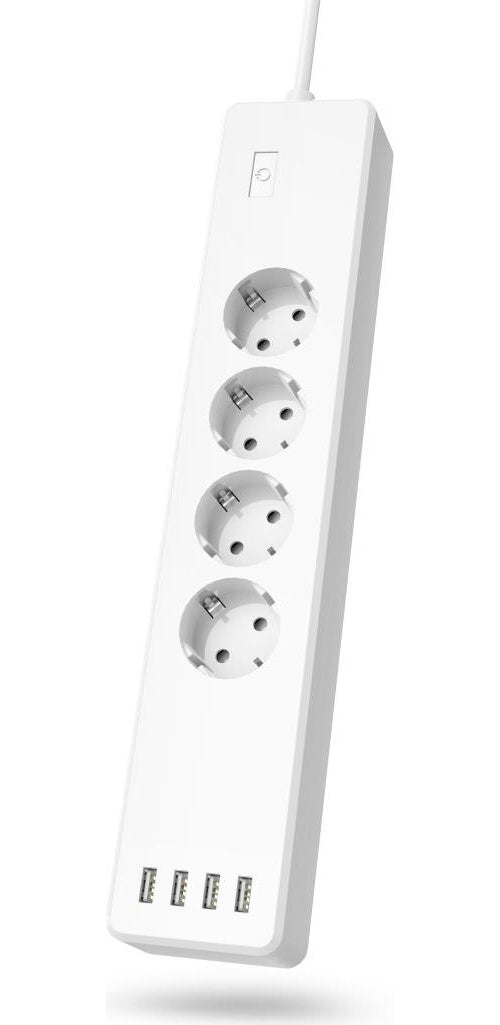 Hama Smarte WLAN-Steckdosenleiste 4-fach, einzeln schaltbar, Überlastsch., 4xUSB (00176628) afbeelding 1