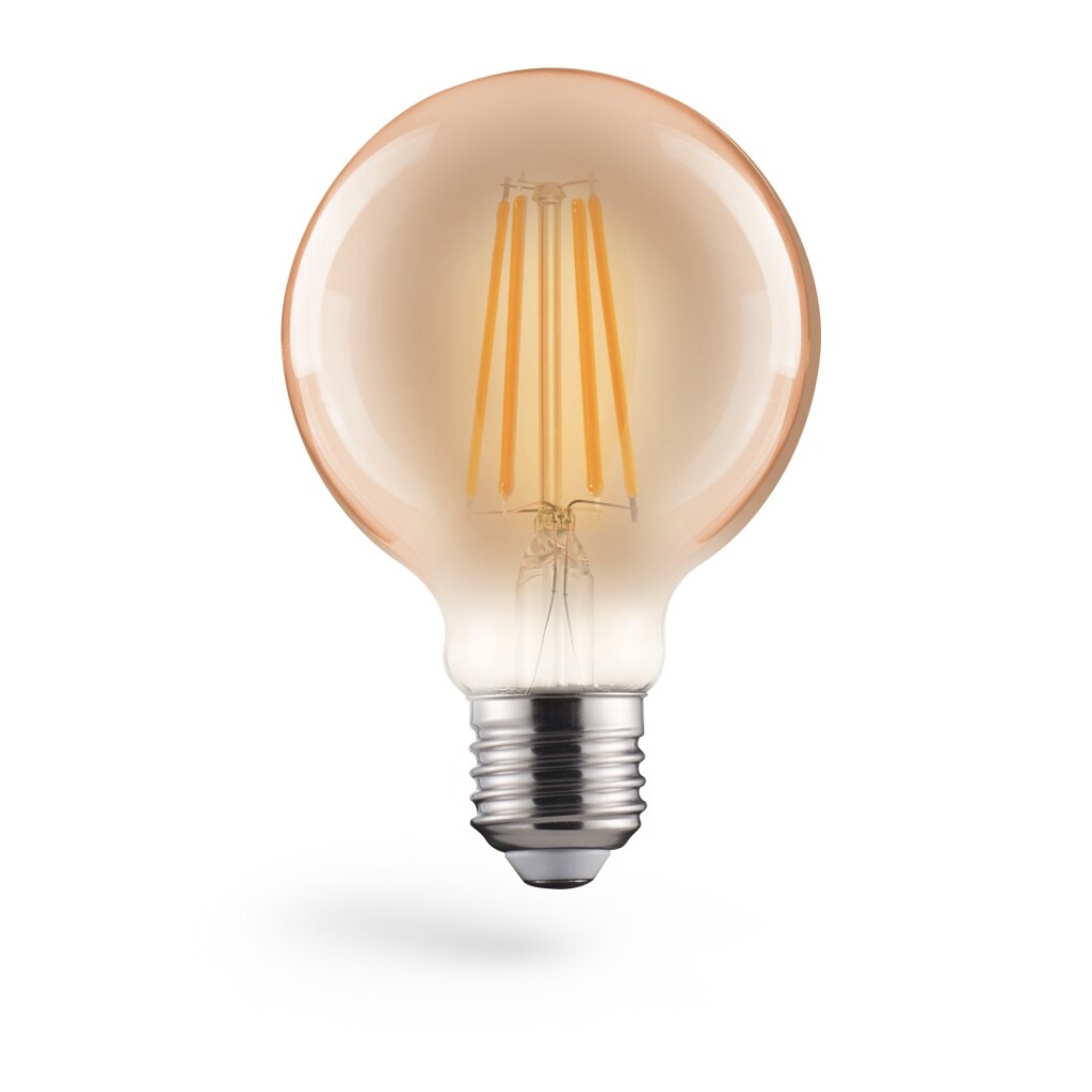 Xavax LED Filament Bulb Sphere 80 Dimmable E27 8W 650lm Warm White
