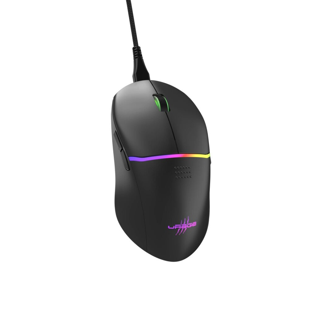 URage Gaming Mouse Reaper 330 Black - 8000 DPI - 9 Programmable Buttons - Windows 11/10