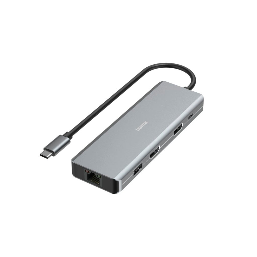 Hama USB C HUB 9-Port 2x HDMI USB A USB C LAN Anthracite 9-Poorts