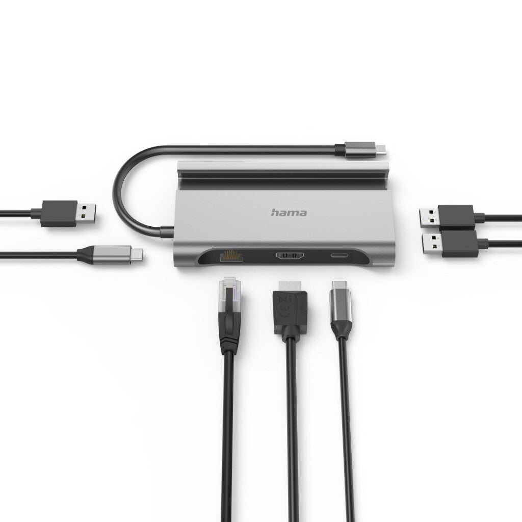 Hama Connect2Mobile USB C Hub Multiport 7 Ports Anthracite