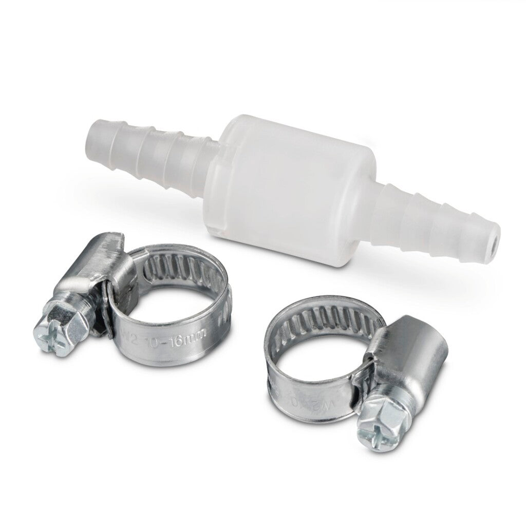 Xavax Check Valve with 2 Hose Clamps for max. 10 mm