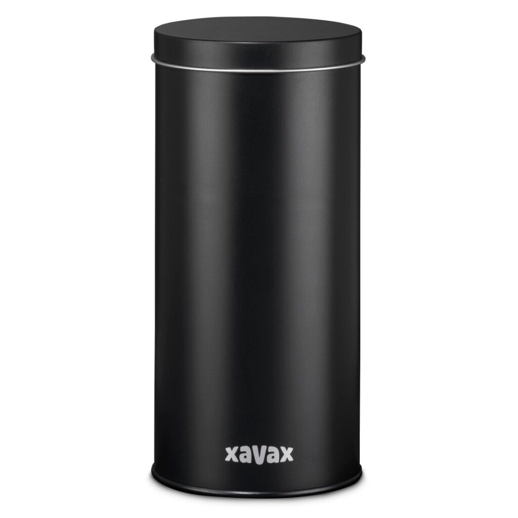 Xavax Coffee Pod Tin for Storing 20 Senseo Pods Black Metal