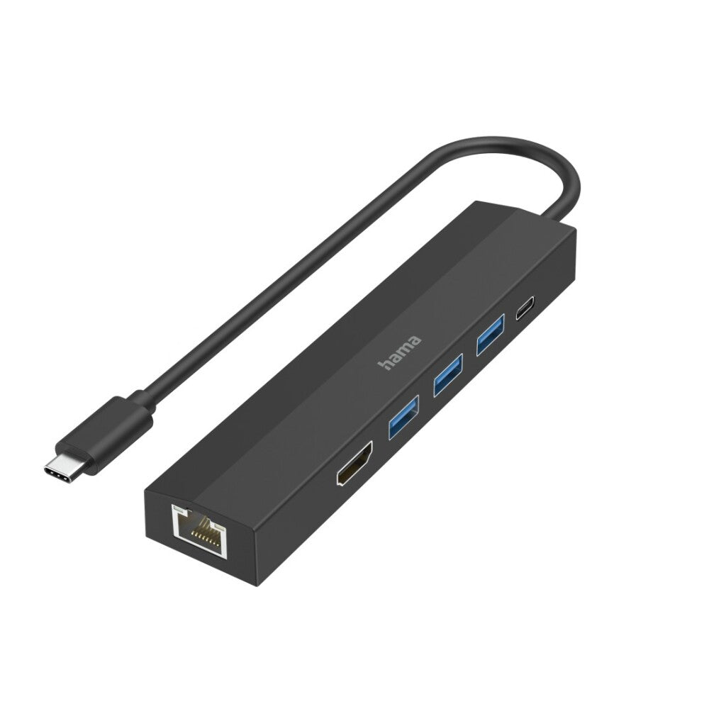 Hama USB-C Hub Multiport 6 Ports 3x USB-A USB-C HDMI LAN Ethernet 6-poorts