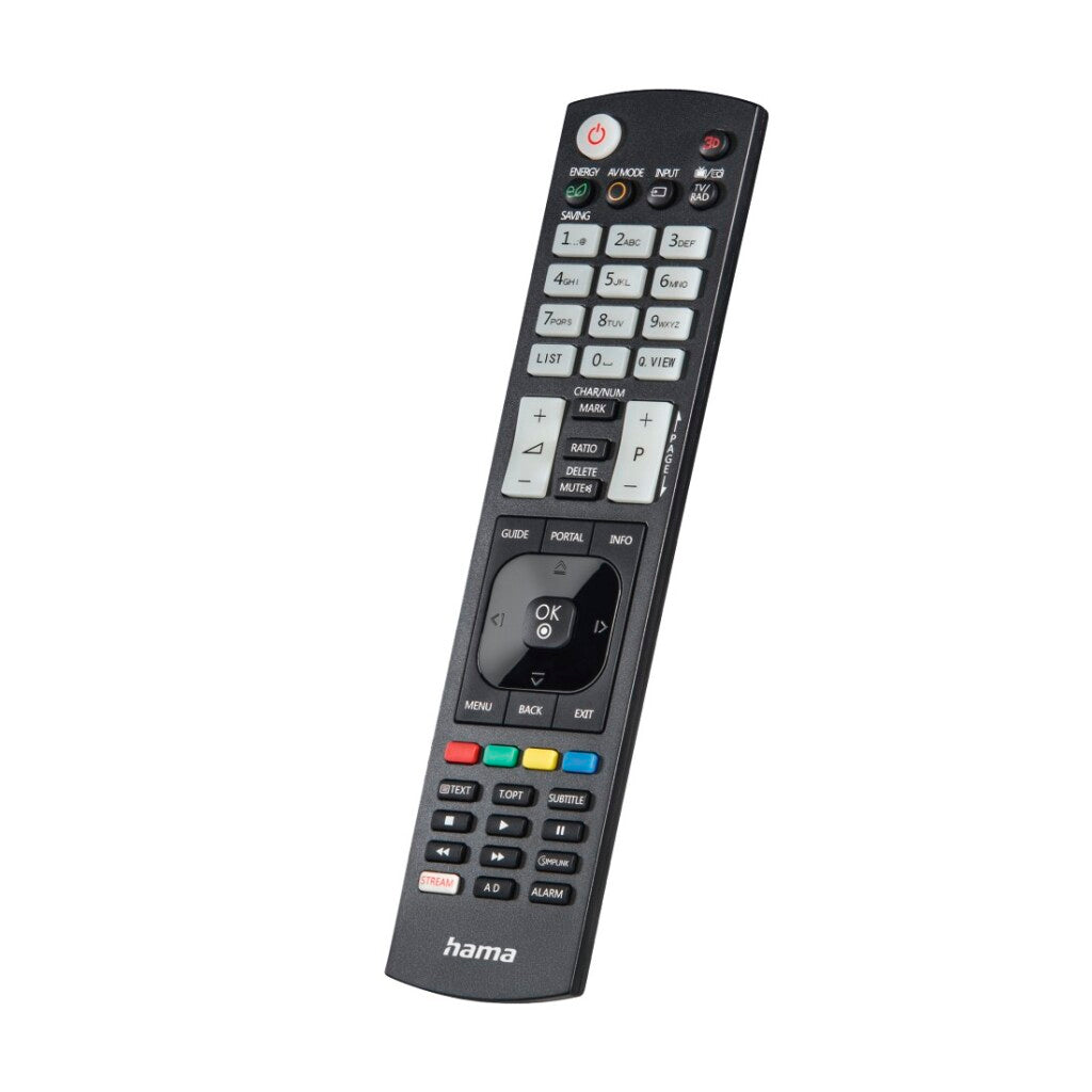 Hama Universal Remote Control LG TV IR Learning + Luminous Buttons Black