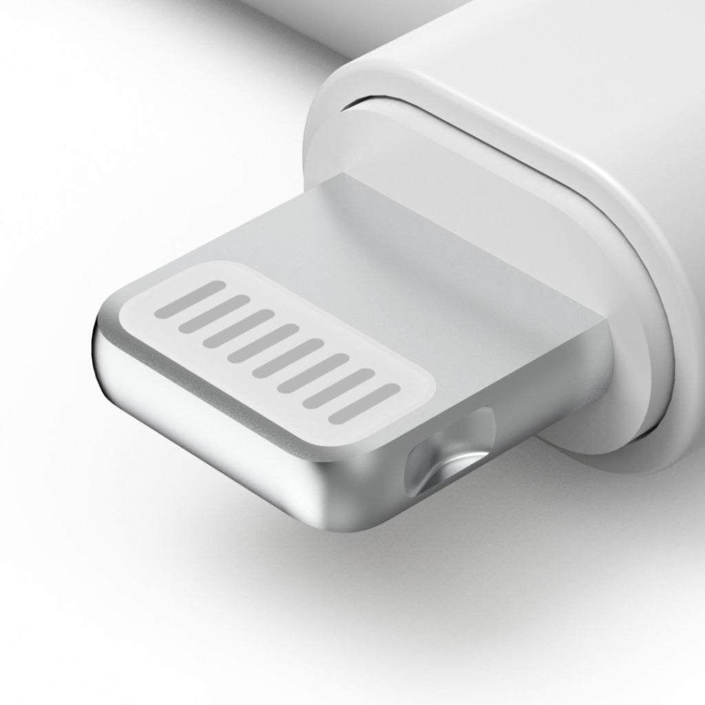 Hama Aux Adapter 90° Angled Plug Lightning White - Hi-Fi Audio Connector