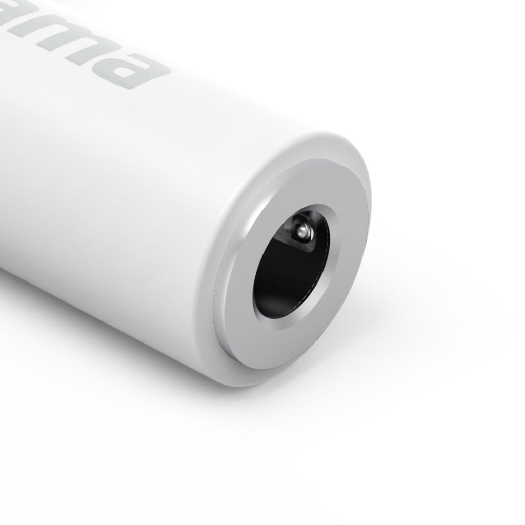 Hama Aux Adapter 90° Angled Plug Lightning White - Hi-Fi Audio Connector