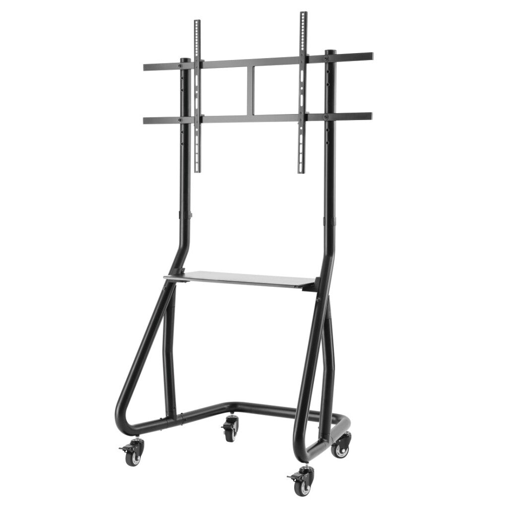 Hama TV Stand + Wheels Height Adjustable for Screens up to 100 Inches Black