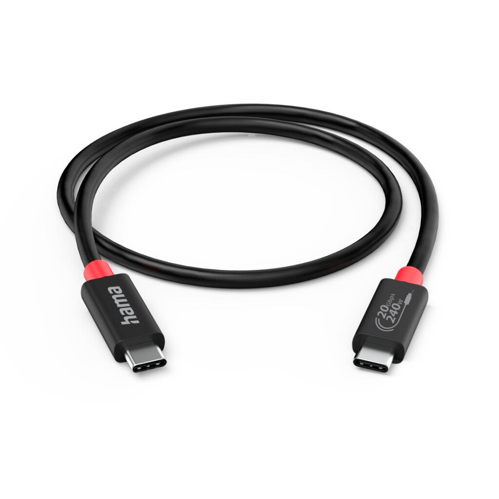 Hama USB C Cable E-Marker USB4 Gen2 20 Gbit/s 5 A 240W 200 cm Black