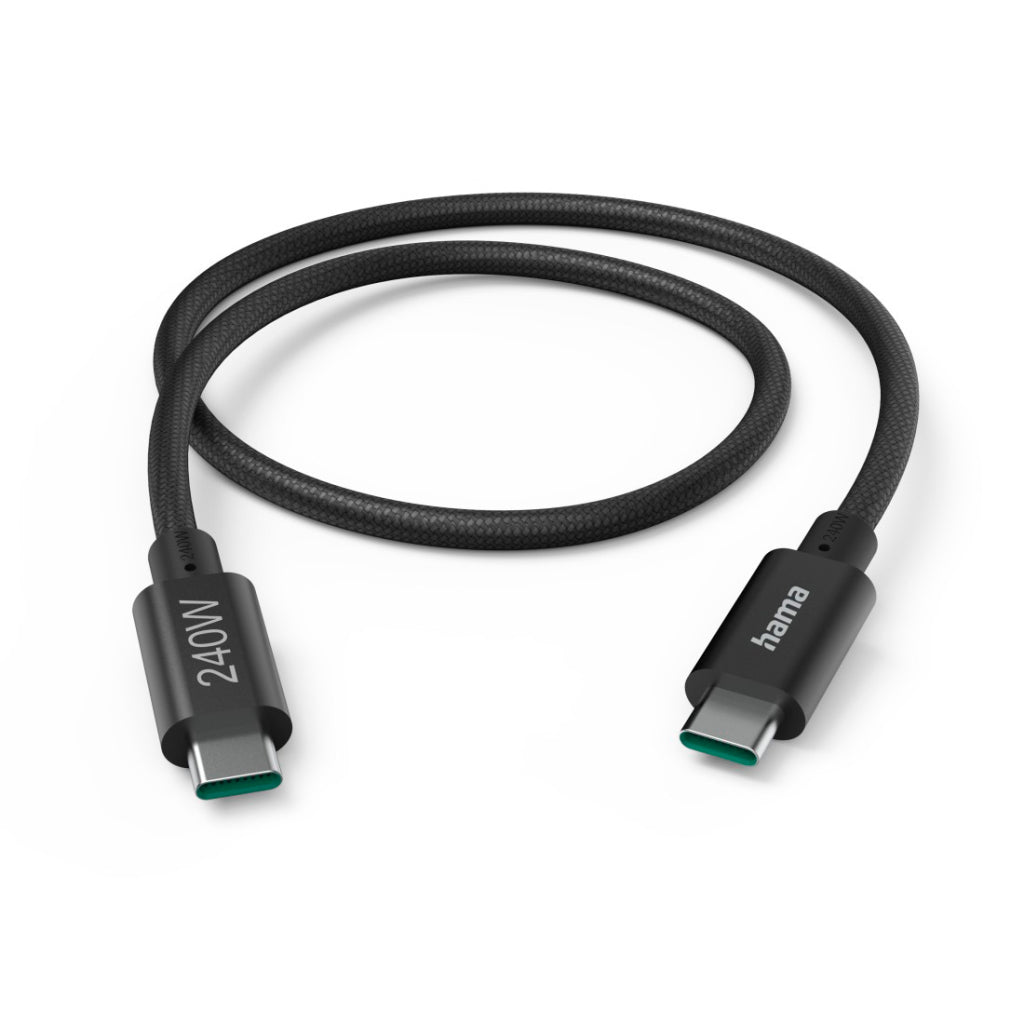Hama Charging Cable USB-C 150 cm 240W Black - Durable Fast Charging Cable