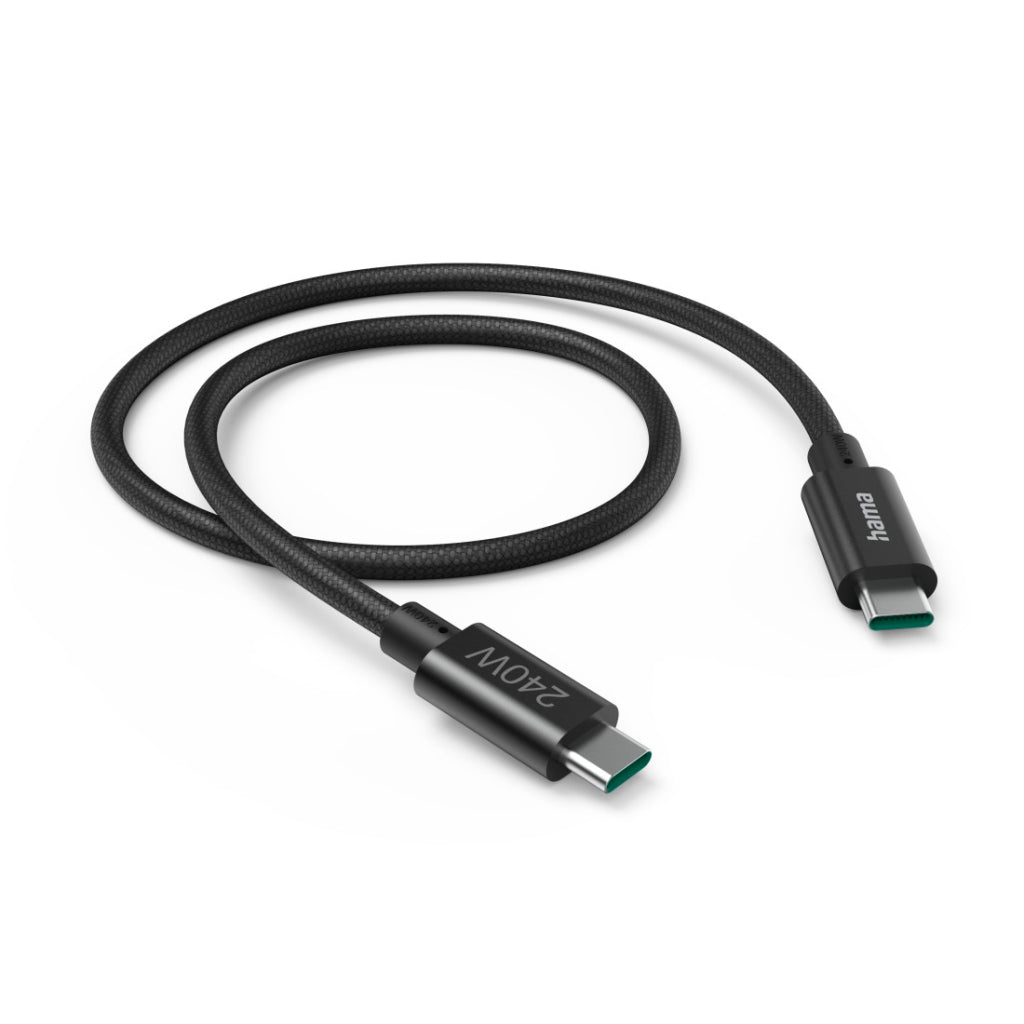 Hama Charging Cable USB-C 150 cm 240W Black - Durable Fast Charging Cable
