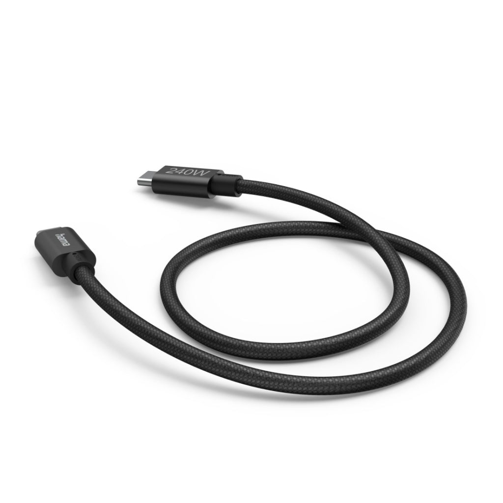 Hama Charging Cable USB-C 150 cm 240W Black - Durable Fast Charging Cable