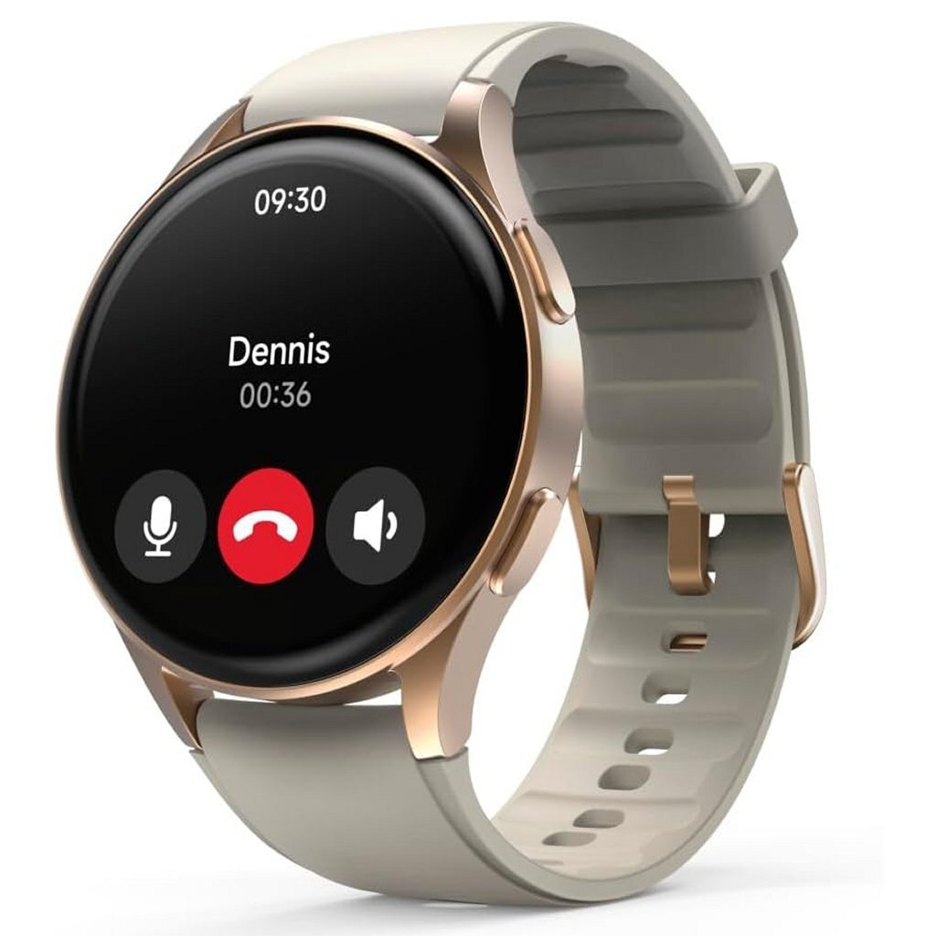 Hama Smartwatch 8900 GPS AMOLED 1.32 Gold/Beige - Fitness Watch with Phone Function and Altimeter