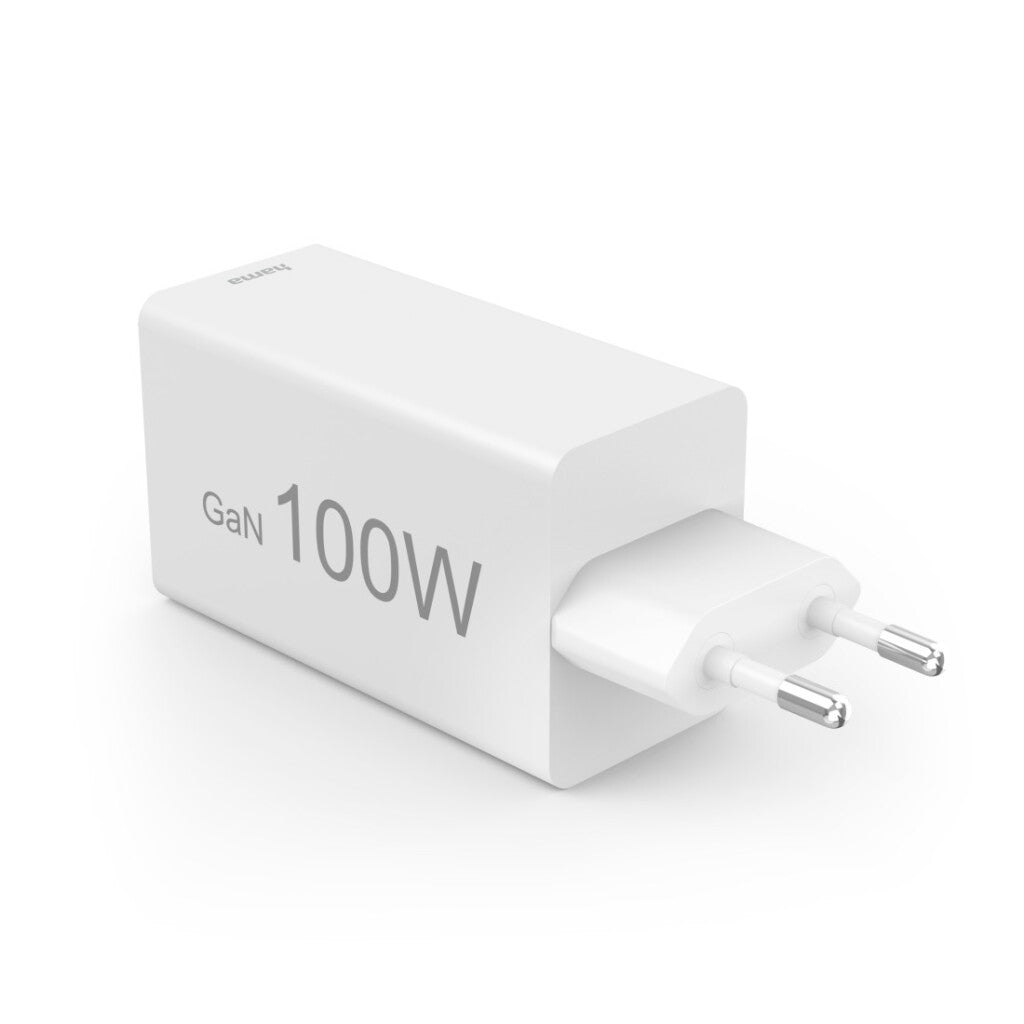Hama Fast Charger GaN 2x USB C PD 1x USB A QC 100W White