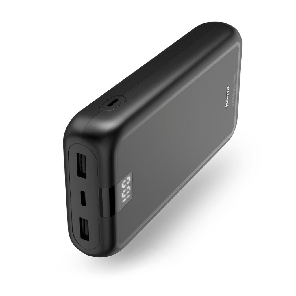 Hama Power Pack Performance 24 24000mAh 1x USB-C 2x USB-A Anthracite - High Capacity Portable Charger